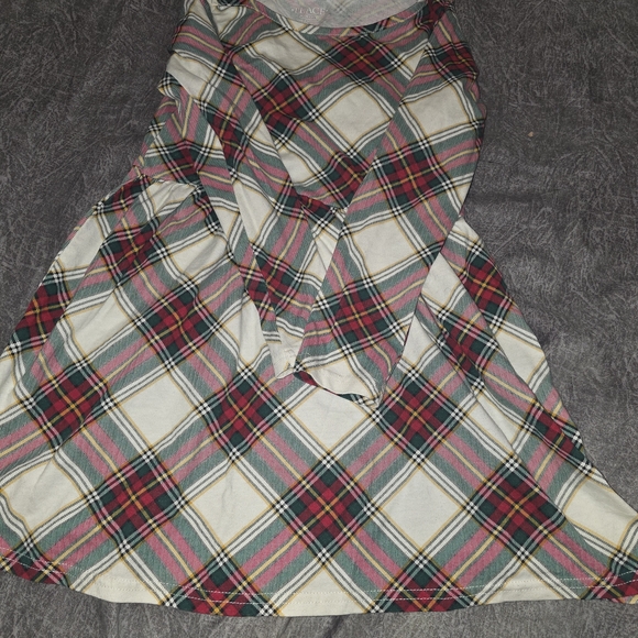 Girls Plaid Dress with Red, Green, and Cream - Picture 4 of 6